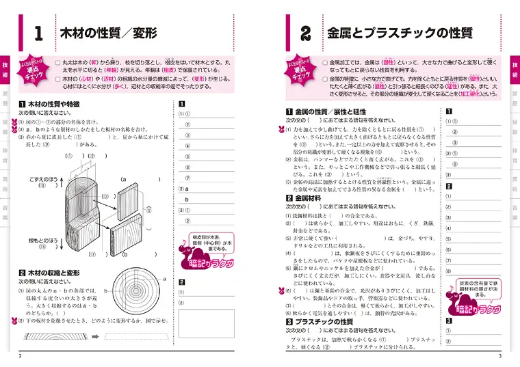 画像：定期テスト対策 実技の要点