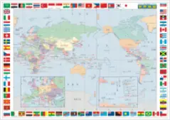 画像：かべはり　世界地図