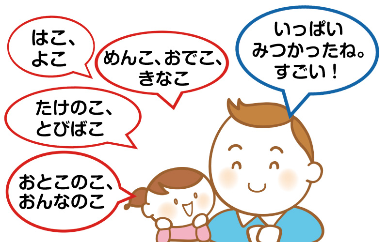親子遊び
ことばあそび
ことばに親しむ
語彙力を育む
幼児の学び