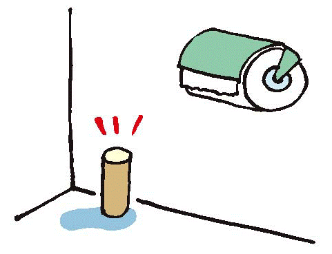 名もなき家事 トイレ トイレットペーパー芯 置きっぱなし