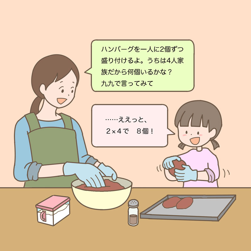 九九　つまずき対策　親子の会話
