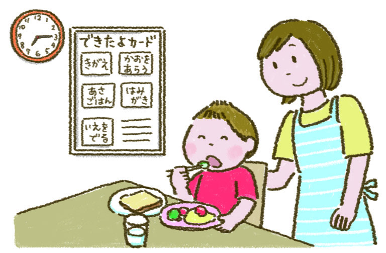 朝がたいへん、子どもにさっさと支度させたい!