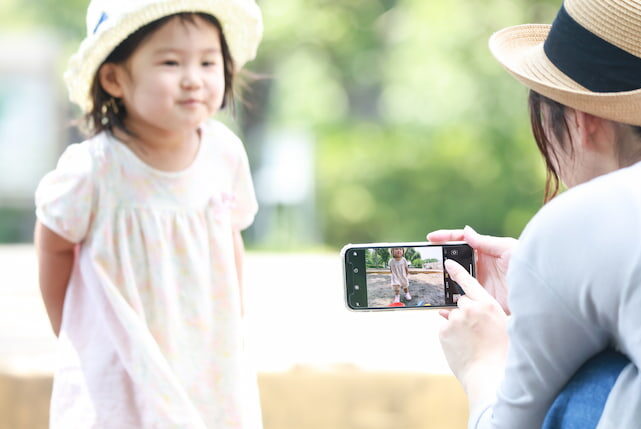 子どもの写真　どうしてる
