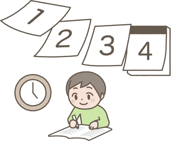 「勉強時間の長さ」より、「続けてがんばれたこと」をほめて、次の「やる気」に。