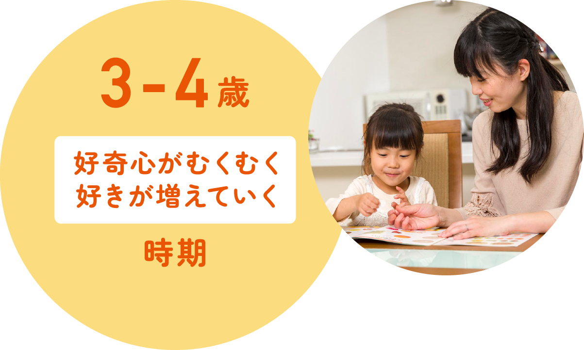 3～4歳好奇心がむくむく好きが増えていく時期