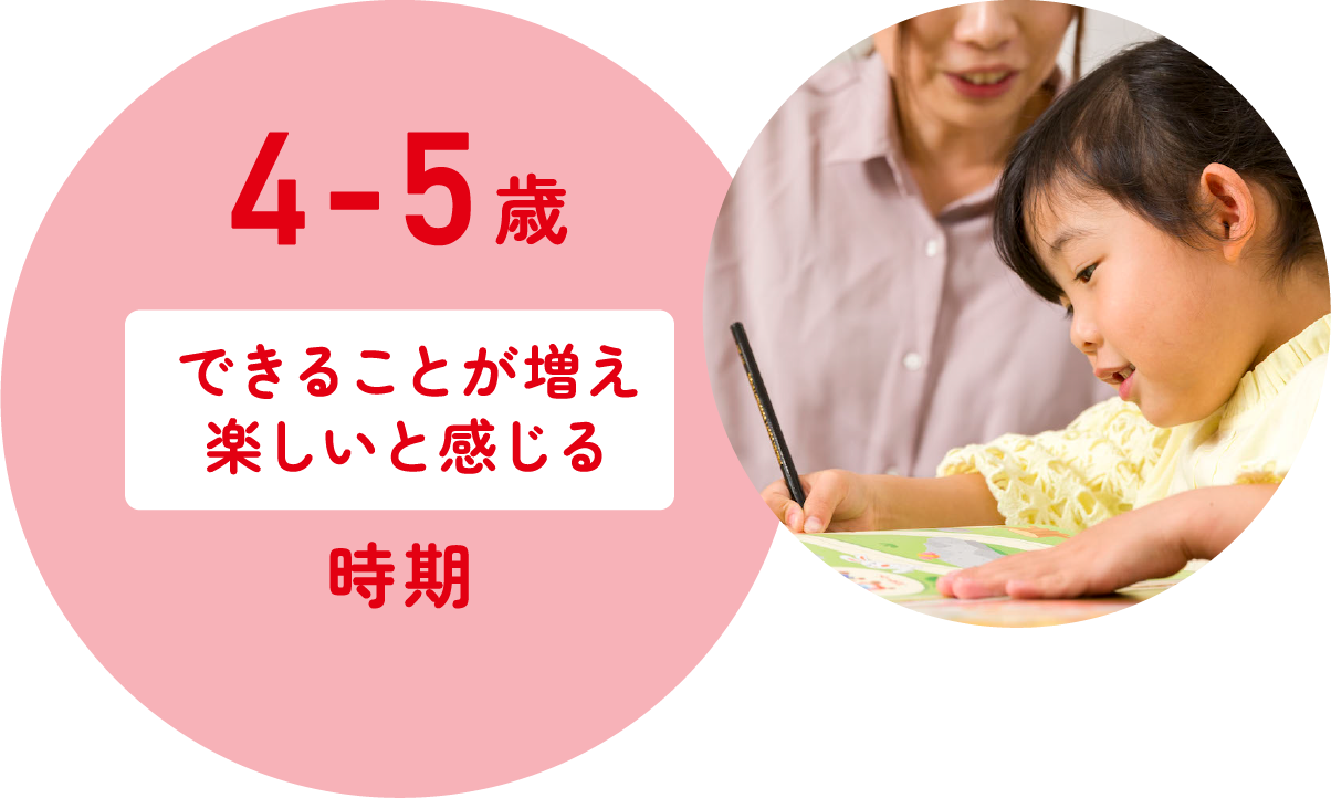 4～5歳できることが増え楽しいと感じる時期
